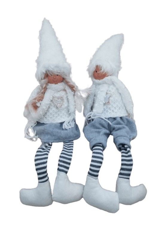 Zimní kluk / holka 50cm sedící - Dekorace a domácnost Dekorace Vánoce a Silvestr